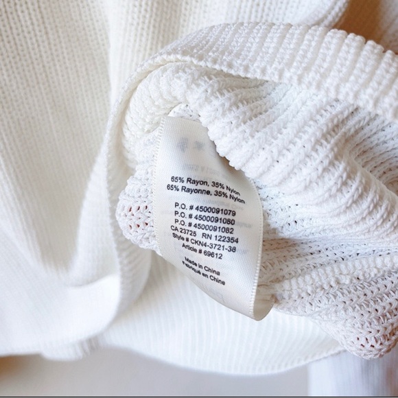 ARITZIA WILFRED White Cropped Mock Sweater - Picture 4 of 5